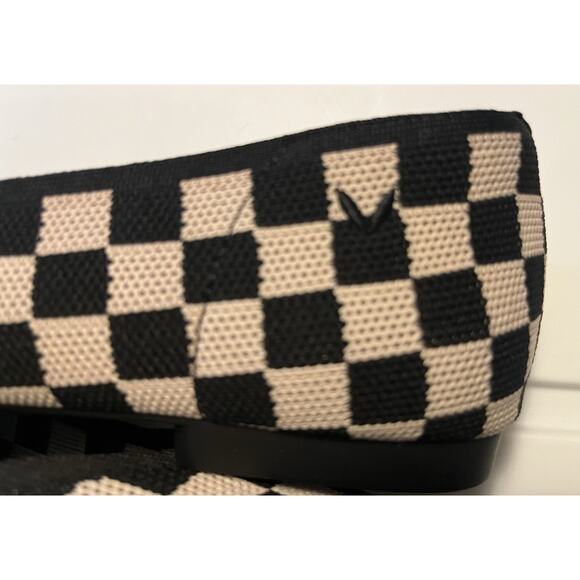 Vivaia Checker Margot 2.0 Flats Square Toe V-Cut Shoe Size 41 US 10-10.5 Preppy - Picture 7 of 11